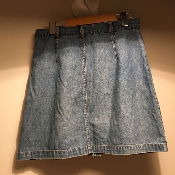 vintage denim button down skirt - Picture 5 of 5